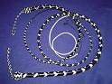 Black and White set of 16 plait signal and 5ft bullwhip E